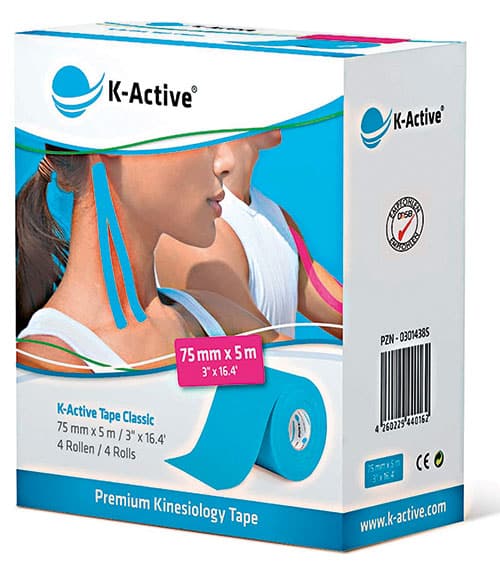 Tape-Karton K-Active Tape „Classic” Klassisches Kinesio-Tape in Profi-Qualität. Schadstoffrei und besonders hautverträglich.