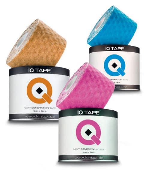 Taperollen KINTEX IQ-Tapes Kieselgelperlen auf der Klebefläche, die sich in die Haut absenken, sorgen bei diesem Tape für einen besonders intensiven Massageeffekt.