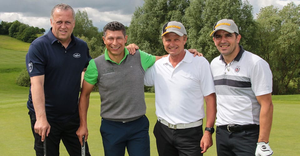 ryder_cup_promis Franz Wohlfahrt, Krassimir Balakov, Peter Angerer und Ricco Gross.