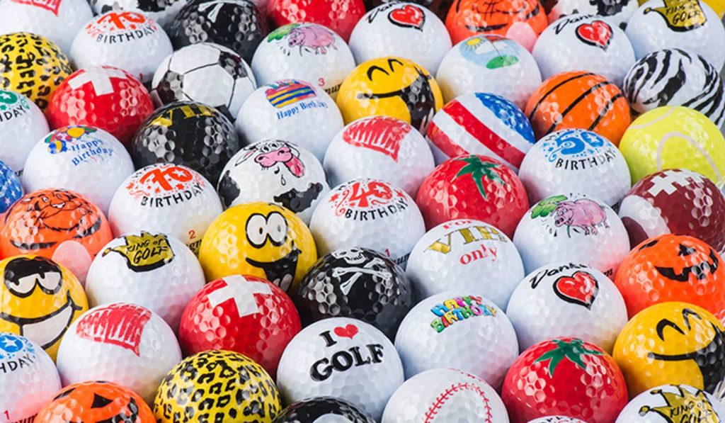 Bedruckte Golfball-Magneten