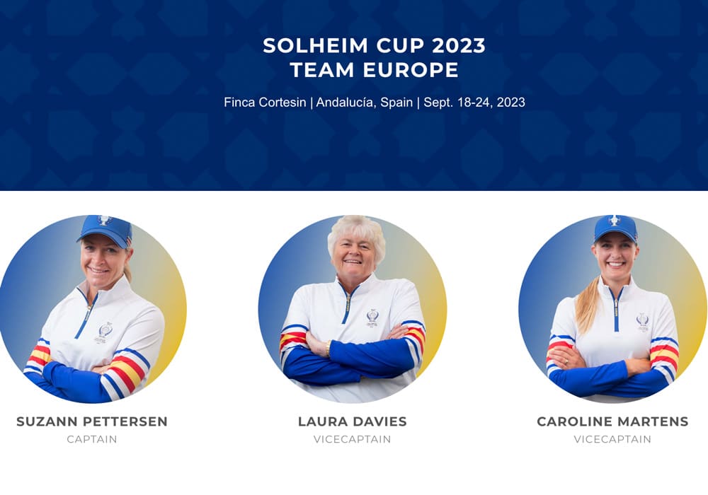 Die Solheim Cup Captains.