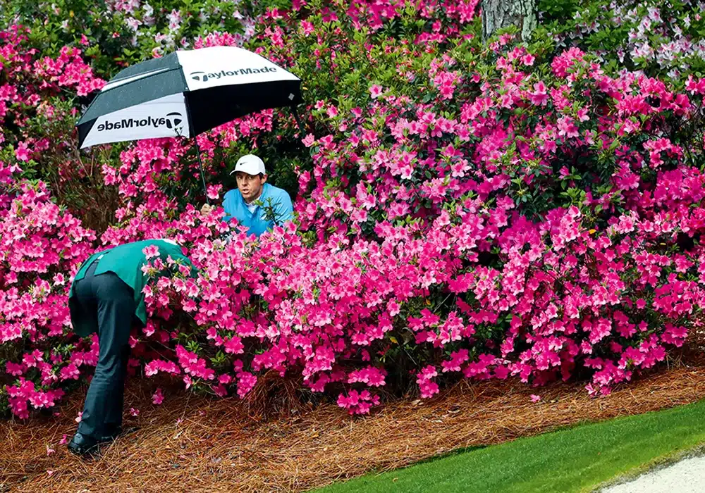 Ein Bild das tausend Worte spricht: 2018 ein geteilter 5. Platz Rory McIlroy Augusta Masters 2018