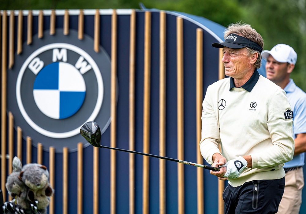 Langer_VS84441 Bernhard Langer konzentriert am Abschlag