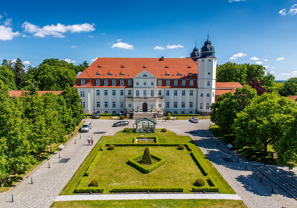 Schloss Fleesensee Luftaufnahme