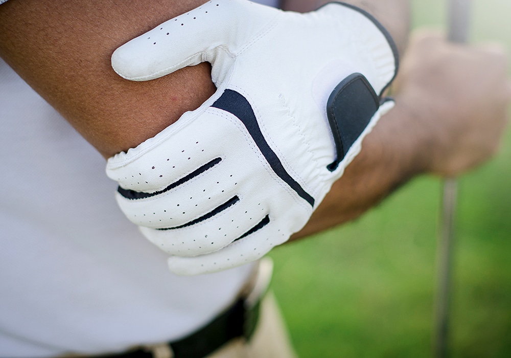 Golfers are injured arm while playing golf