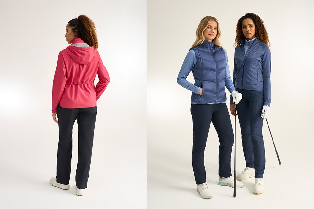 Golferin in AquaDrive Jacke aus der PING Damenkollektion Herbst/Winter 2026